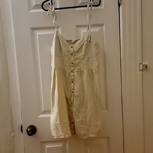 New never worn button down linen dress